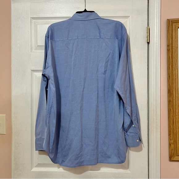 Gitman Bros. For Norman Stockton Inc. Men’s Button Down Shirt Blue Size 16/35 - Picture 2 of 7